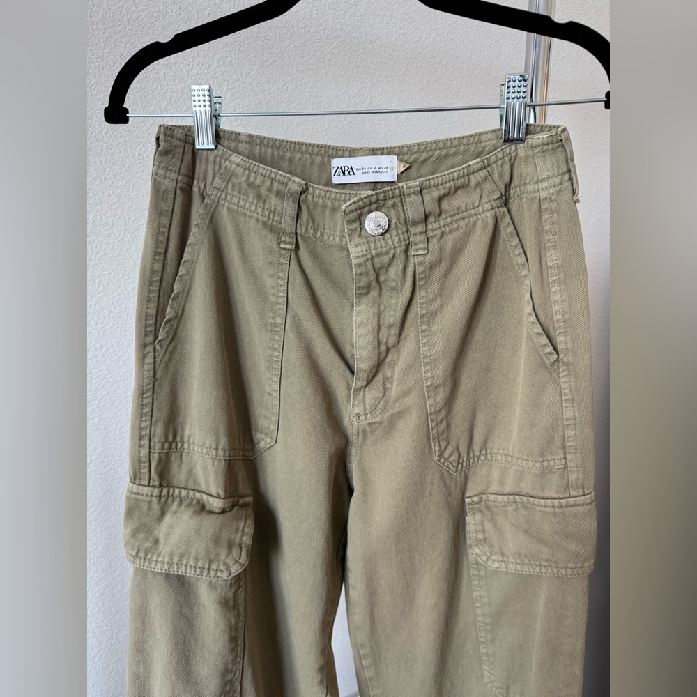 Zara Olive Cargo Pants